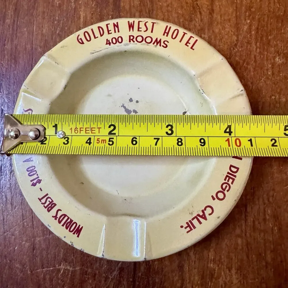 Vintage Golden West Hotel San Diego CA Advertising Ashtray World’s Best $1 Rooms
